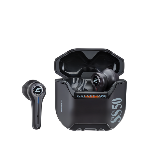 E-books TWS 真無線藍牙5.3耳機 高階款 SS50 ENC通話降噪 IPX4防水等級, E-EPA255, 黑色