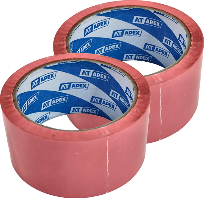 AT APEX 艾沛克 彩色封箱膠帶 48mm 50y 0.048 粉色 6捲束, 2組