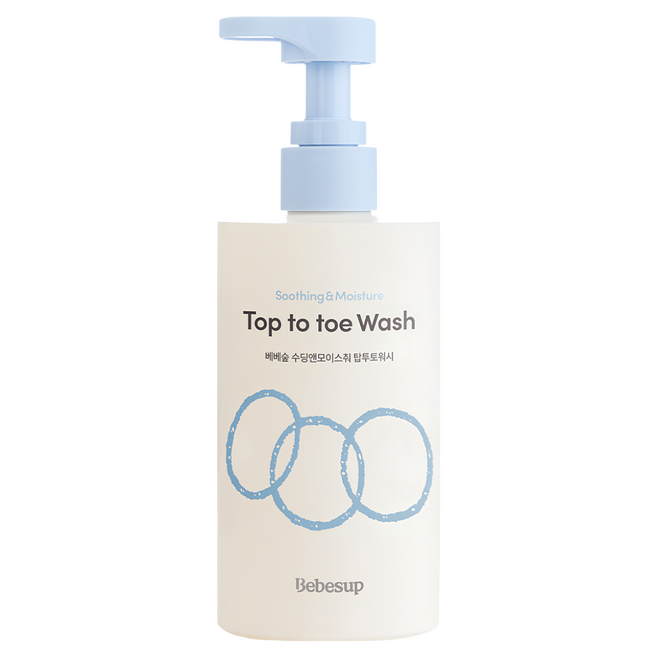 Bebesup Top to Toe 舒緩保濕洗髮沐浴露, 1瓶, 300ml