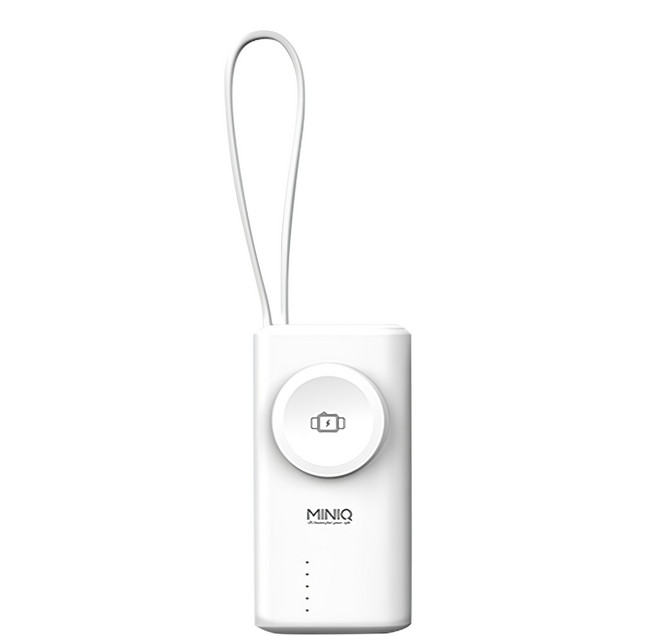 MINIQ 多功能膠囊快充行動電源, MD-BP079, 白色