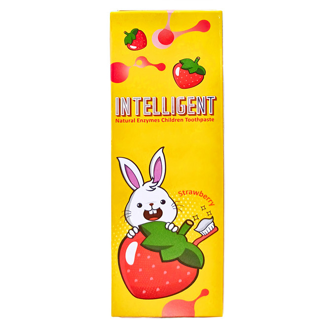INTELLIGENT 因特力淨 兒童酵素牙膏 草莓, 40g, 1條