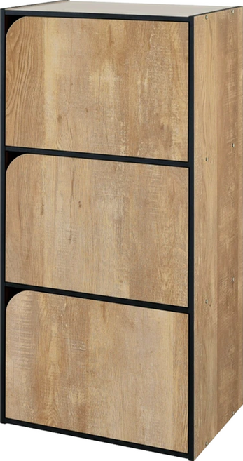 HOPMA 合馬家具 斯麥三門收納櫃 G-D306, 仿古木