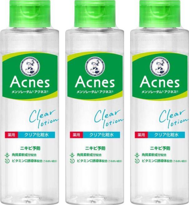 MENTHOLATUM 曼秀雷敦 Acnes 抗痘化妝水 保濕款, 180ml, 3瓶