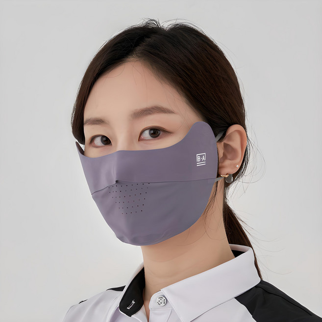 BIAN 抗UV運動面罩, 灰色, 1個