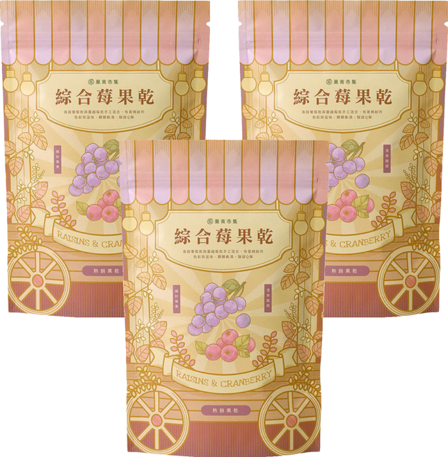 Green Market 菓青市集 綜合莓果乾, 320g, 3包