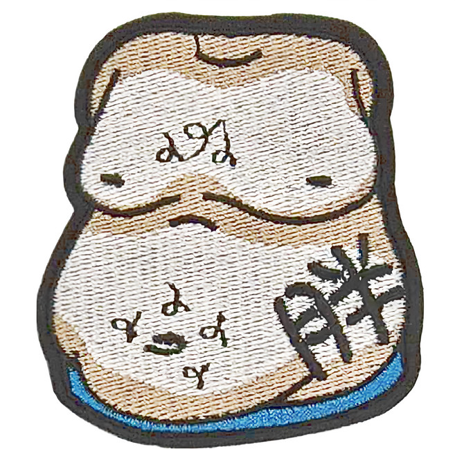 Hi 你好 刺繡貼紙, 胖 多色, 1張