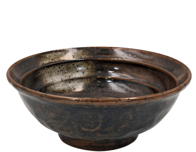 吹釉栗茶7井 日本製 陶瓷碗 寬:21.5 / 高:8.5 cm 容量:1080 mL, 1個