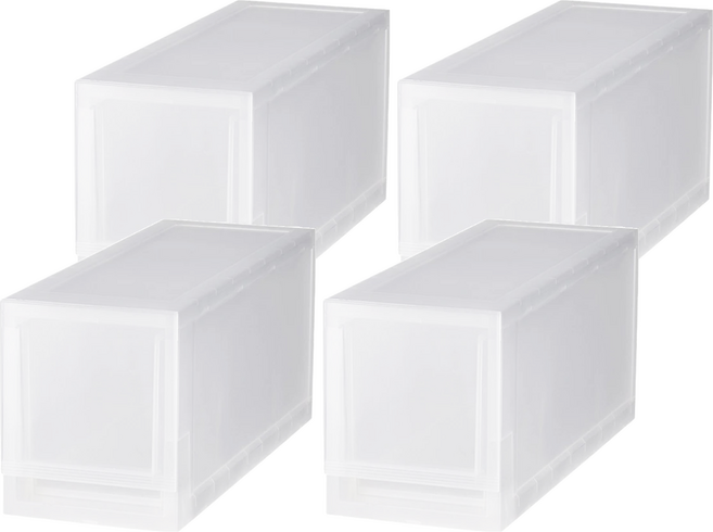 KEYWAY 聯府 抽屜式整理箱 456 x 170 x 205mm, 白色, 4個