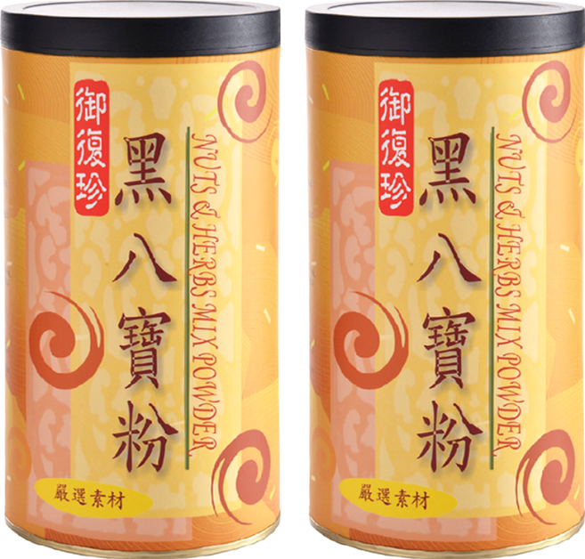 御復珍 黑八寶粉 純素食 無糖, 600g, 2罐
