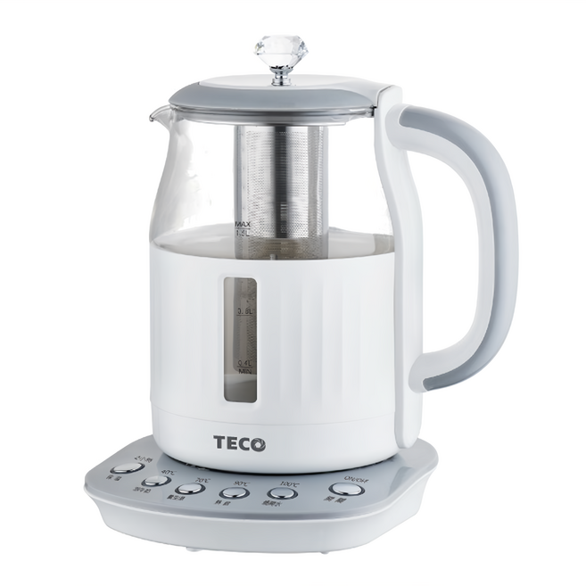 TECO 東元 智能恆溫玻璃電熱養生壺 22.4 x 20.8 x 26.1cm 1.23kg, XYFYK1501W