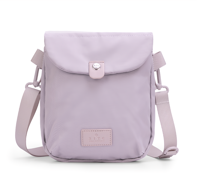 RITE 莫蘭迪系列 口袋包 尼龍 肩背包 - 19 x 24 x 3公分, 珍珠灰