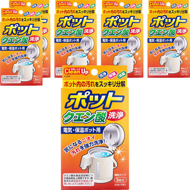 KOKUBO 小久保 檸檬酸熱水瓶清潔劑 3包, 60g, 6盒