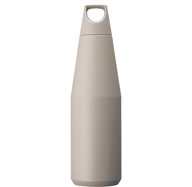 KINTO TRAIL TUMBLER 律動保溫瓶 NK-020222 直徑8.8cm 高31.2cm, 象牙灰, 1.08L, 1個