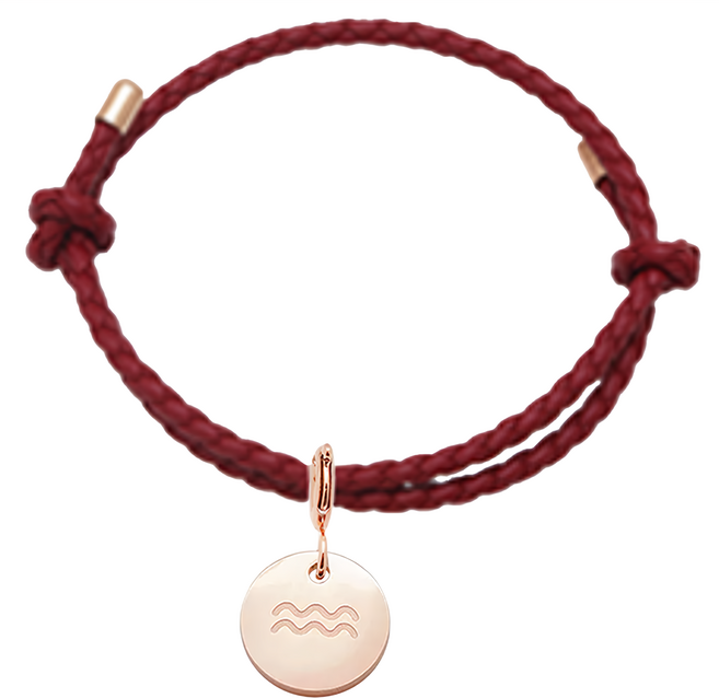 RADIANT STAR 璀璨之星 占星物語可換墜飾星座符號可調式真皮編織手環