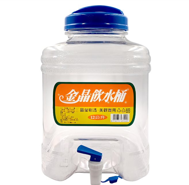 百貨King 金晶飲水桶, 12L, 1個