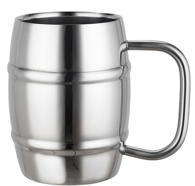 Hesii 304雙層不鏽鋼啤酒杯, 1個