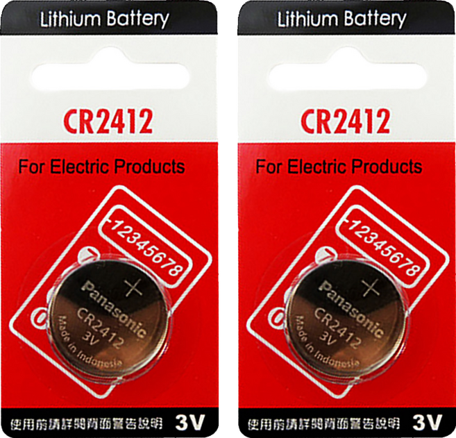 Panasonic CR2412 鈕扣電池, 1顆, 2個