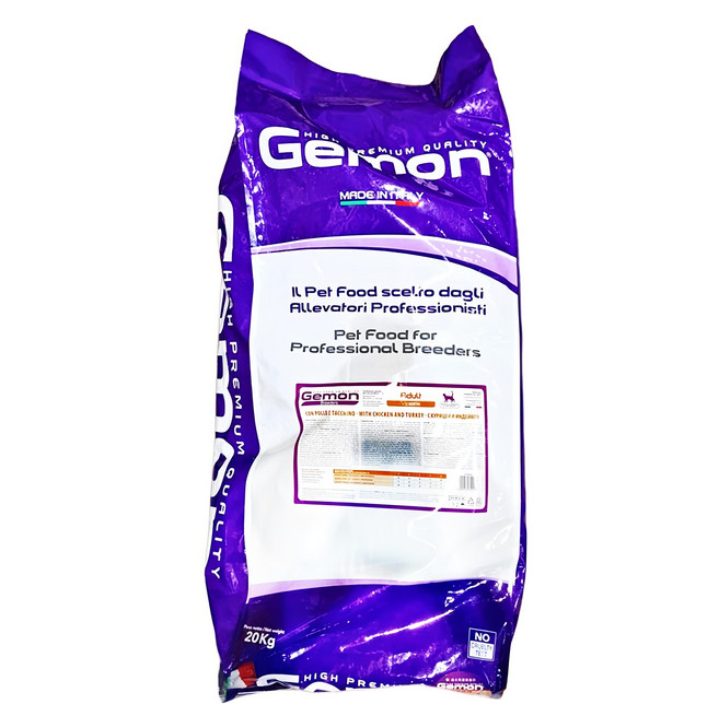 Gemon 啟蒙 全齡貓 乾飼料, 雞肉 + 火雞肉, 20kg, 1袋