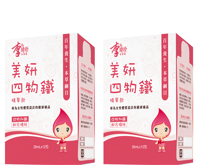 李時珍 美妍四物鐵精華飲, 12包, 35ml, 2盒