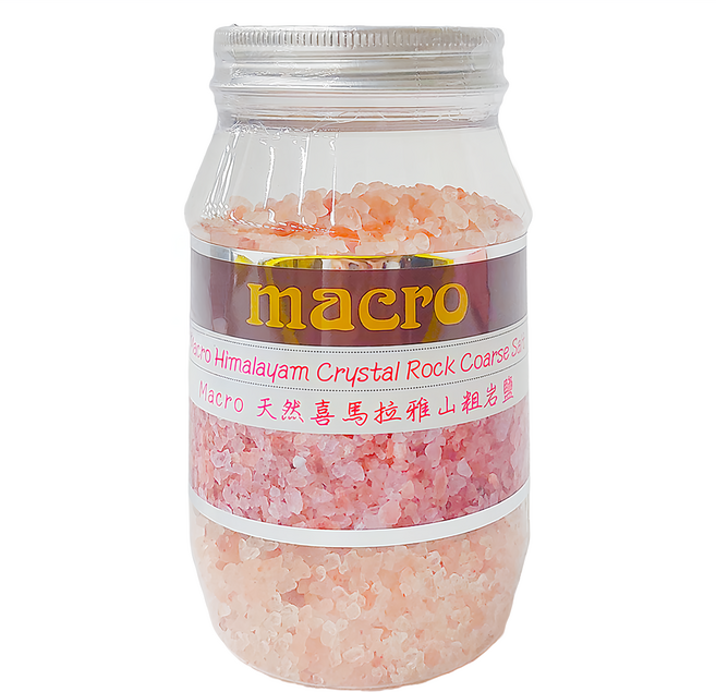 Macro 天然喜馬拉雅山粗岩鹽, 450g, 1罐