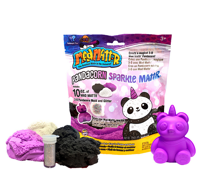 MAd MATTR 瘋狂博士MM沙 造型創意包 黑色 3oz + 白色 3oz + 紫色 3oz + 亮粉 + 模具, 黑色 + 紫色 + 白色, 9oz, 1包