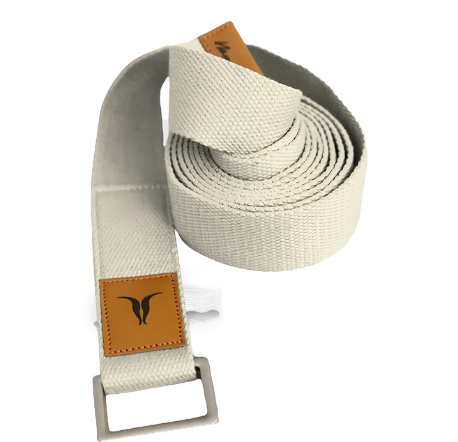 台灣 NAMASTE Yoga Strap 瑜珈繩, 米白, 1條