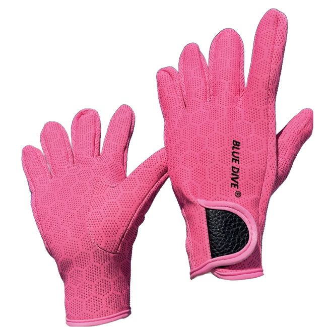 BLUE DIVE Neoprene 潛水手套 1.5mm 潛水/衝浪/溯溪/SUP適用 GV02, 桃紅色, 1雙