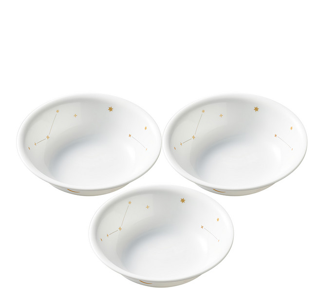 Corelle Brands 康寧餐具 星星印花小菜碟, 白色, 3個