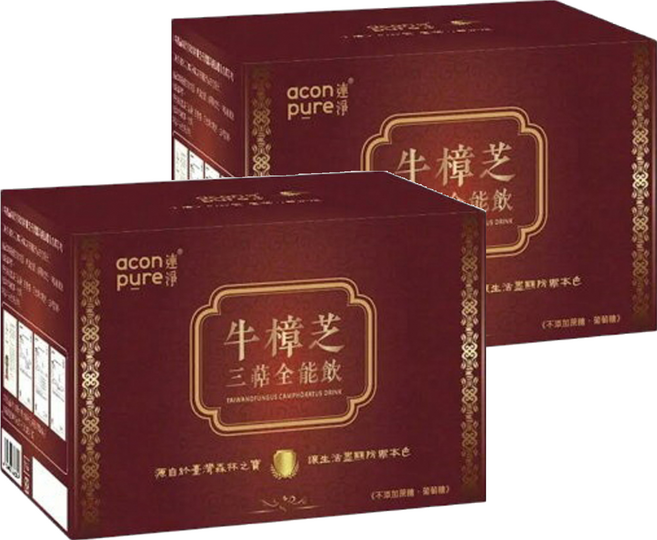 aconpure 連淨 牛樟芝三菇全能飲 6瓶, 65ml, 2盒