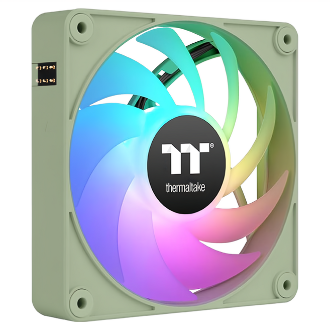 thermaltake 曜越 CT120 EX ARGB 正轉 磁吸快接散熱器 MagForce 2.0技術 2000 RPM轉速 9顆LED燈, CL-F196-PL12MG-A, 抹茶綠, 1組