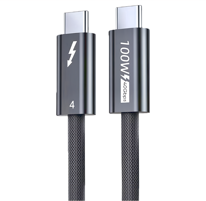 biaze 畢亞茲 鍍銀雷電4全功能線 Type-C 8K/60hz PD100W傳輸線, 1.5m, 黑色, 1條