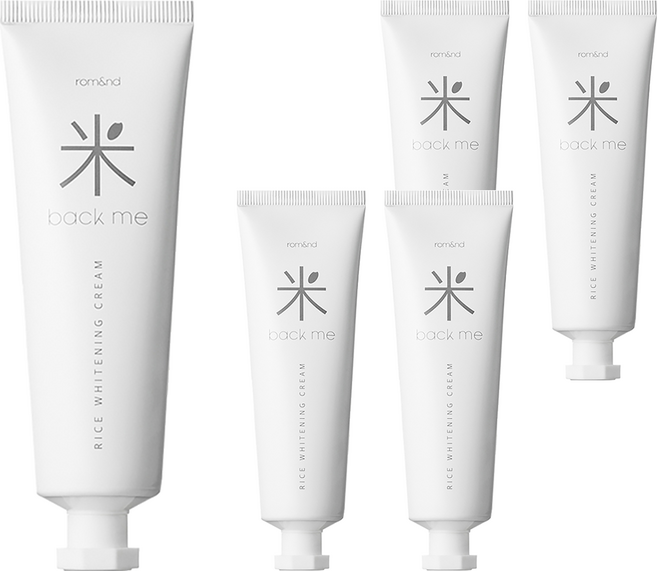 rom&nd 台灣公司貨 白米亮白素顏霜 50ml, 單一顏色, 5條