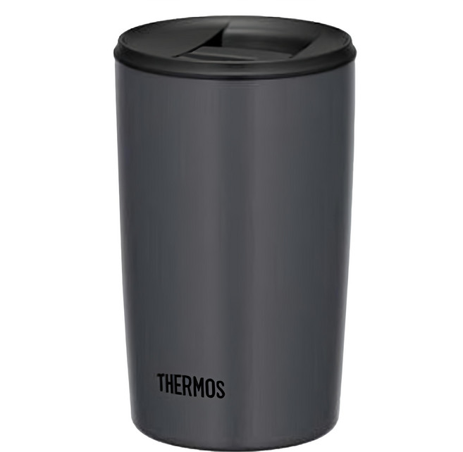 THERMOS 膳魔師 真空斷熱保溫杯 JDP-400 DGY, 霧黑色, 400ml, 1個