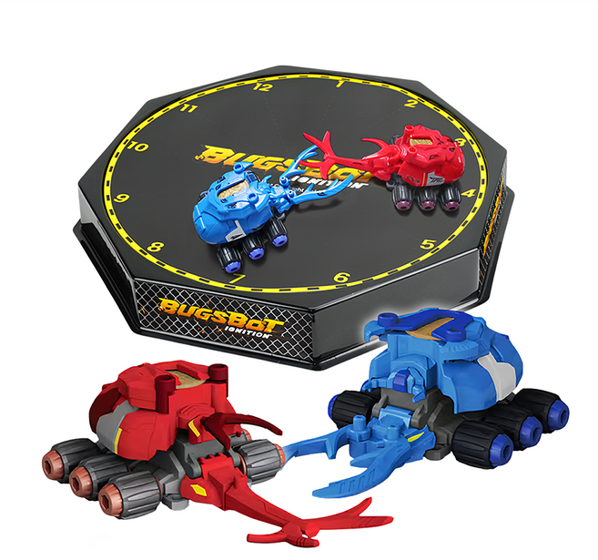 Bugsbot 超能戰鬥甲蟲王 附戰鬥擂台 2入 彩盒包裝, 藍色 + 紅色, 1組