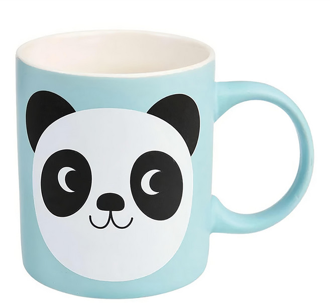 Rex LONDON 陶製馬克杯 12.5 x 8 x 9.5cm 361g, 熊貓 藍色, 1個