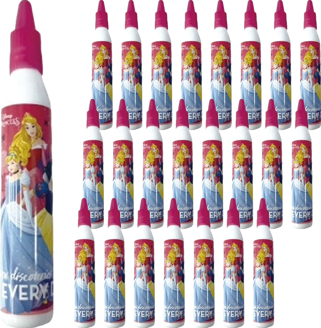 收納王妃 迪士尼 公主系列 筆型白膠 深粉款, 24個