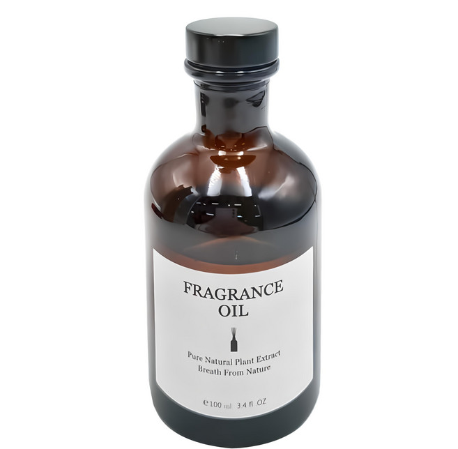 FRAGRANCE 法式精油茶色擴香瓶, 伯爵茶與小黃瓜, 100ml, 1瓶
