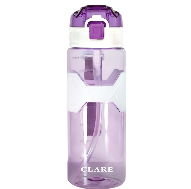 CLARE 彈蓋隨行吸管壼, 葡萄紫, 1000ml, 1個