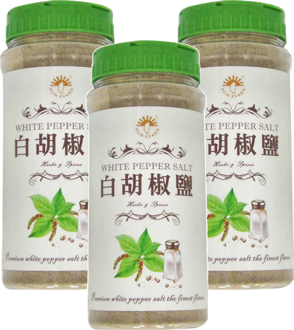 新光洋菜 白胡椒鹽 全素, 470g, 3瓶