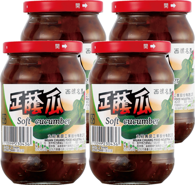 丸莊醬油 正蔭瓜, 380g, 4罐