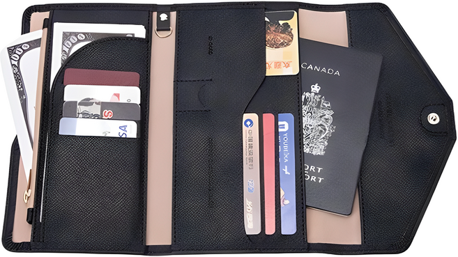 단비루리 멀티 RFID 차단 가죽 여권 케이스 지갑