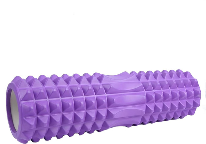LifeHouse EVA 空心瑜珈柱 迷你款 緩震仿生觸感 按壓後穩定回彈, 紫色, 1個