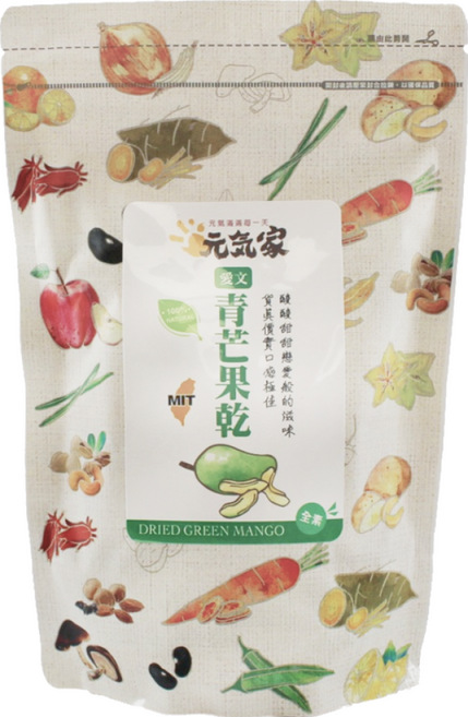 元氣家 愛文青芒果乾, 200g, 2包