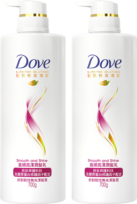 Dove 多芬 直順亮澤潤髮乳, 700g, 2瓶