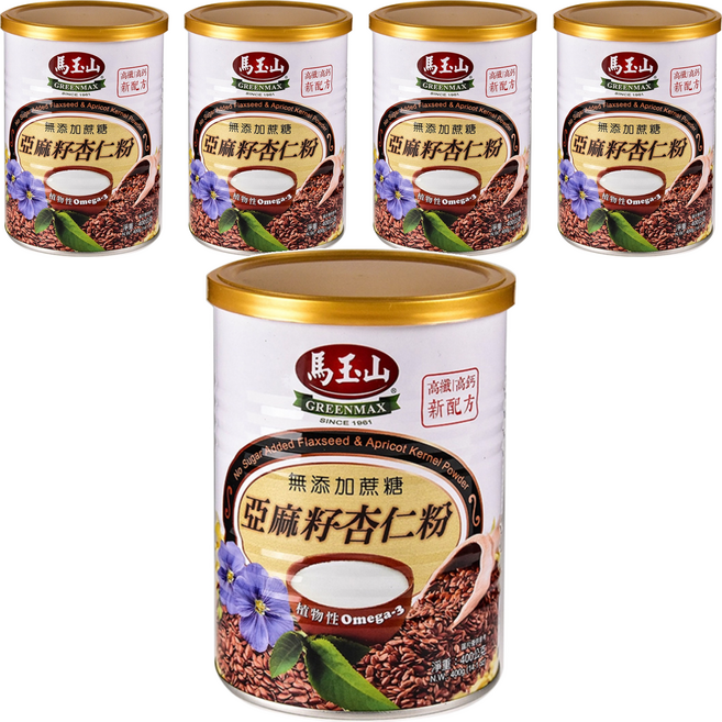 馬玉山 亞麻籽杏仁粉, 400g, 5罐