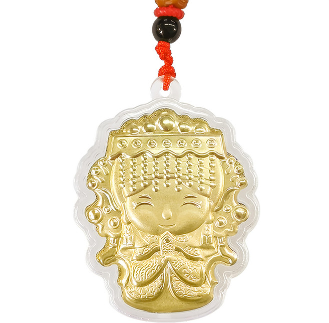 祈福媽祖吊墜, 金箔, 1個