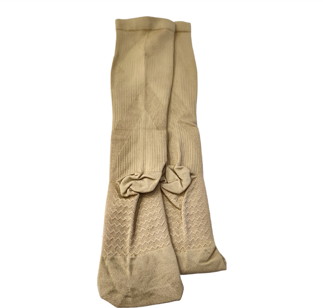 足健美襪品 超彈紓壓萊卡及膝襪3雙