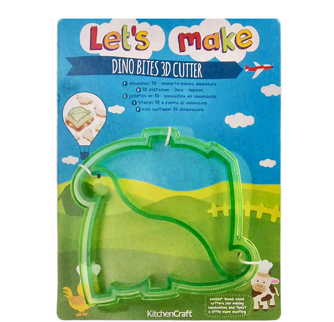 KitchenCraft 三明治吐司切模 恐龍 55g, 1個