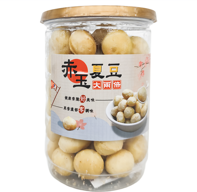 品鮮生活 夏威夷豆特大無調味, 280g, 1罐