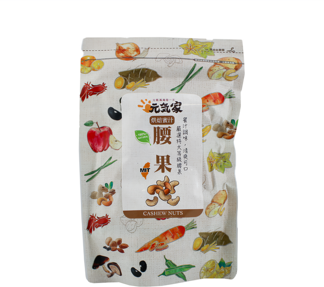 元氣家 烘焙蜜汁腰果, 200g, 1包